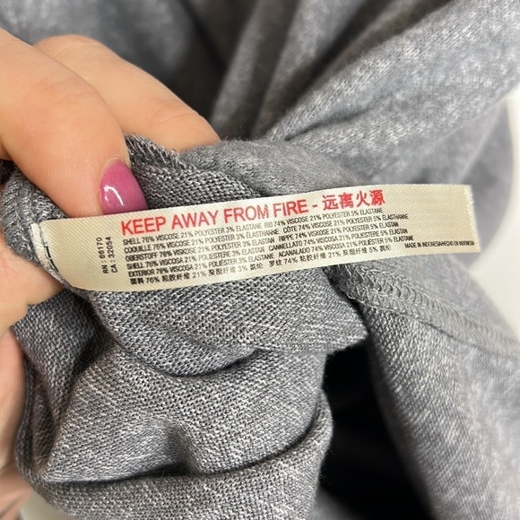 NWT Daily Practice by Anthropologie The Arabella Drapey Dress, gray, soft - Picture 13 of 14